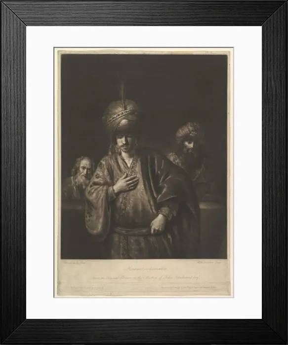 Framed Print : Hamans Condemnation, 1740-75. Creator: Richard Houston Framed Print : Hamans Condemnation, 1740-75. Creator: Richard Houston