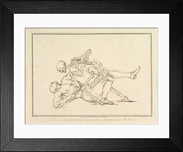 Framed Print : From an Original Sketch of William Hogarths in the Collection of Mr Framed Print : From an Original Sketch of William Hogarths in the Collection of Mr