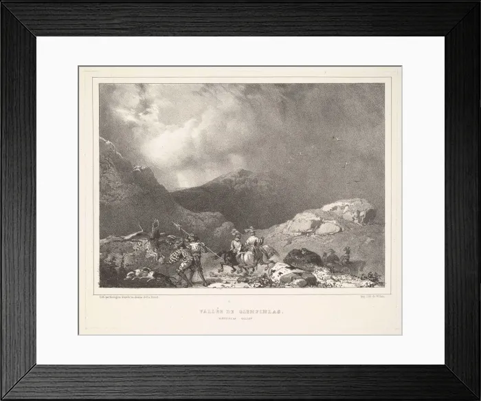 Framed Print : Vallee de Glenfinlas (Glenfinlas Valley), 1826. Creator: Richard Parkes Bonington Framed Print : Vallee de Glenfinlas (Glenfinlas Valley), 1826. Creator: Richard Parkes Bonington