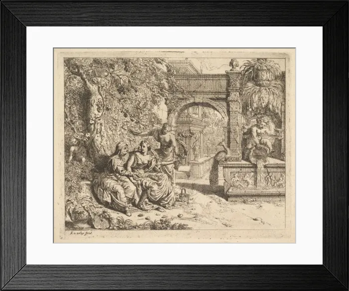 Framed Print : Vertumnus and Pomona. Creator: Richard van Orley Framed Print : Vertumnus and Pomona. Creator: Richard van Orley