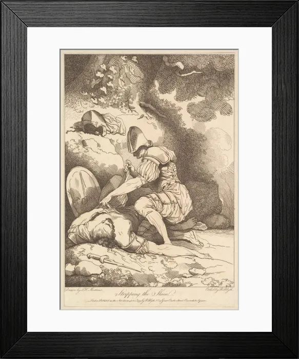 Framed Print : Stripping the Slain, November 15, 1779. Creator: Robert Blyth Framed Print : Stripping the Slain, November 15, 1779. Creator: Robert Blyth