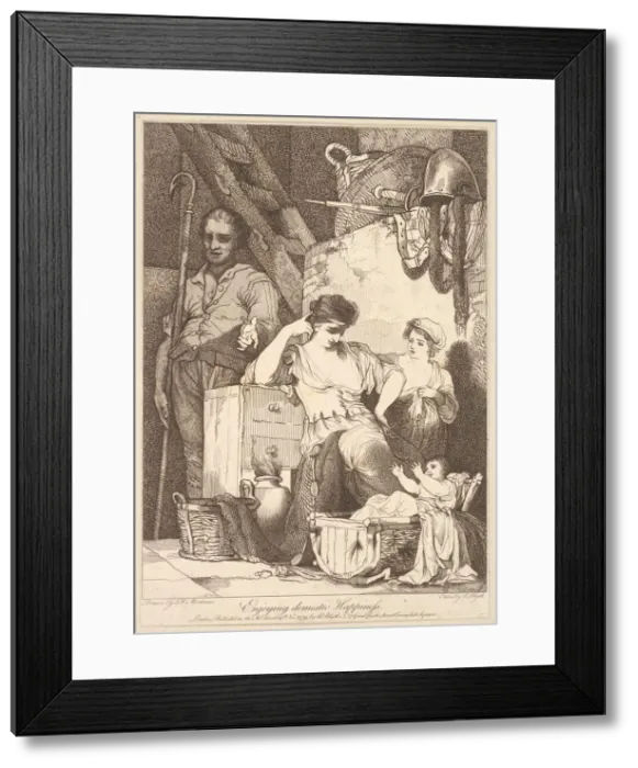 Framed Print : Enjoying Domestic Happiness, November 15, 1779. Creator: Robert Blyth Framed Print : Enjoying Domestic Happiness, November 15, 1779. Creator: Robert Blyth