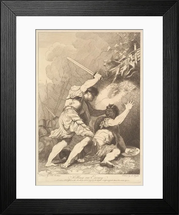 Framed Print : Killing an Enemy, November 15, 1779. Creator: Robert Blyth Framed Print : Killing an Enemy, November 15, 1779. Creator: Robert Blyth