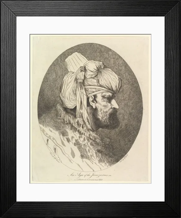 Framed Print : An Aga of the Janizaries, July 19, 1779. Creator: Robert Blyth Framed Print : An Aga of the Janizaries, July 19, 1779. Creator: Robert Blyth