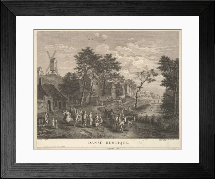 Framed Print : Rustic Dance (Danse Rustique). Creators: Robert Daudet, Carl Wilhelm Weisbrod Framed Print : Rustic Dance (Danse Rustique). Creators: Robert Daudet, Carl Wilhelm Weisbrod