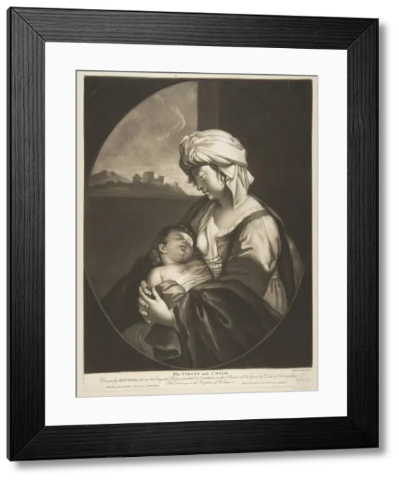 Framed Print : Virgin and Child, 1772. Creator: Robert Laurie Framed Print : Virgin and Child, 1772. Creator: Robert Laurie