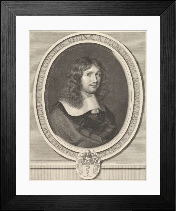 Framed Print : Jean-Baptiste Colbert, 1660. Creator: Robert Nanteuil Framed Print : Jean-Baptiste Colbert, 1660. Creator: Robert Nanteuil