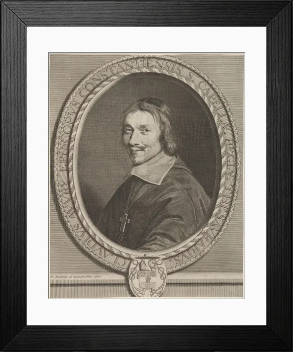 Framed Print : Claude Auvry, 1660. Creator: Robert Nanteuil Framed Print : Claude Auvry, 1660. Creator: Robert Nanteuil