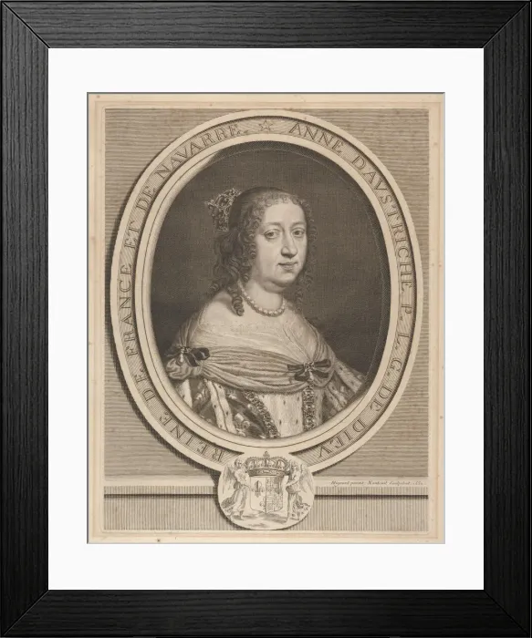 Framed Print : Anne of Austria, 1660. Creator: Robert Nanteuil Framed Print : Anne of Austria, 1660. Creator: Robert Nanteuil