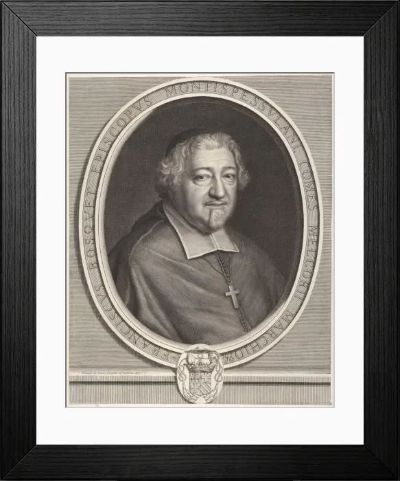 Framed Print : Francois Bosquet, 1671. Creator: Robert Nanteuil Framed Print : Francois Bosquet, 1671. Creator: Robert Nanteuil