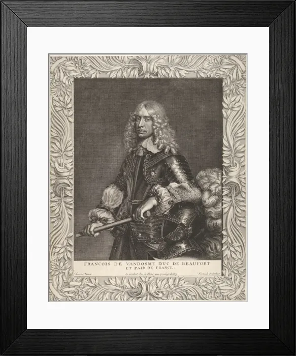Framed Print : Francois de Vendome, duc de Beaufort, ca. 1649. Creator: Robert Nanteuil Framed Print : Francois de Vendome, duc de Beaufort, ca. 1649. Creator: Robert Nanteuil