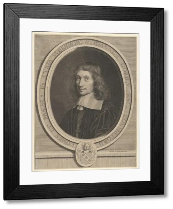 Framed Print : Jean Dorieu, 1660. Creator: Robert Nanteuil Framed Print : Jean Dorieu, 1660. Creator: Robert Nanteuil