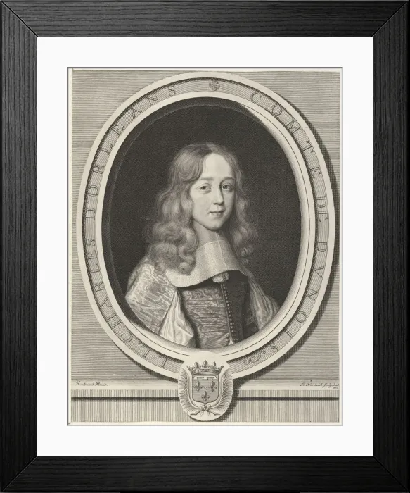 Framed Print : Charles d Orleans-Longueville, Comte de Dunois, 1660. Creator: Robert Nanteuil Framed Print : Charles d Orleans-Longueville, Comte de Dunois, 1660. Creator: Robert Nanteuil