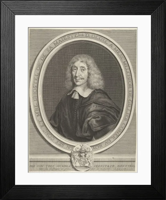 Framed Print : Melchior de Gillier, 1652. Creator: Robert Nanteuil Framed Print : Melchior de Gillier, 1652. Creator: Robert Nanteuil