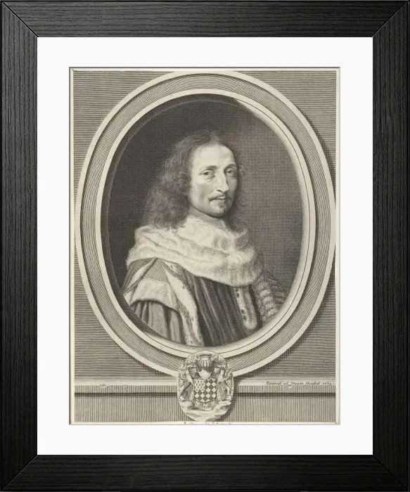 Framed Print : Guillaume de Lamoignon, 1659. Creator: Robert Nanteuil Framed Print : Guillaume de Lamoignon, 1659. Creator: Robert Nanteuil