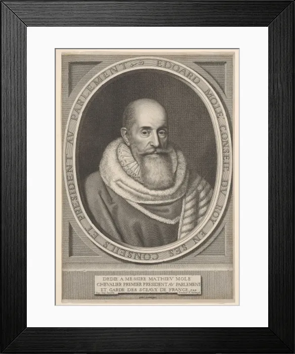 Framed Print : Edouard Mole, ca. 1653. Creator: Robert Nanteuil Framed Print : Edouard Mole, ca. 1653. Creator: Robert Nanteuil