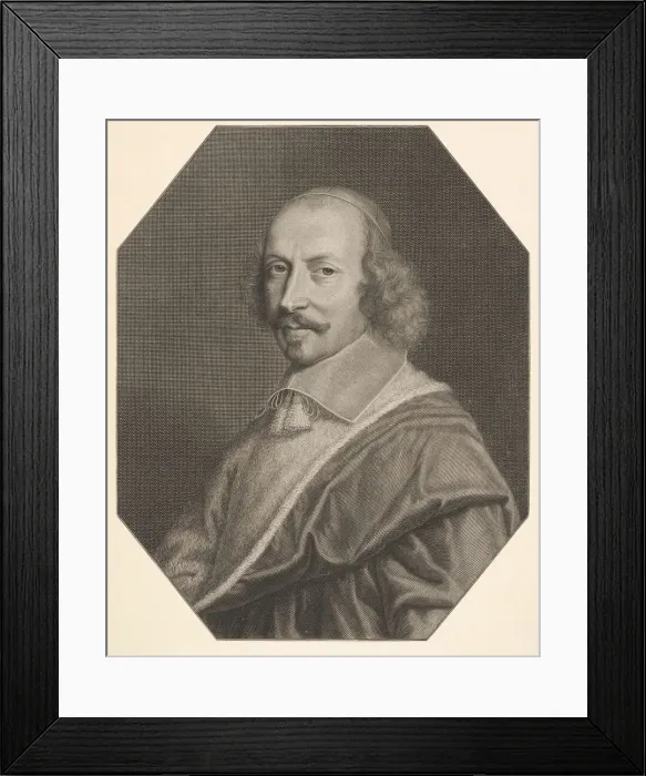 Framed Print : Cardinal Jules Mazarin, 1656. Creator: Robert Nanteuil