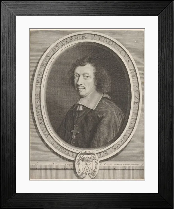 Framed Print : Louis-Francois de La Baume de Suze, 1656. Creator: Robert Nanteuil Framed Print : Louis-Francois de La Baume de Suze, 1656. Creator: Robert Nanteuil