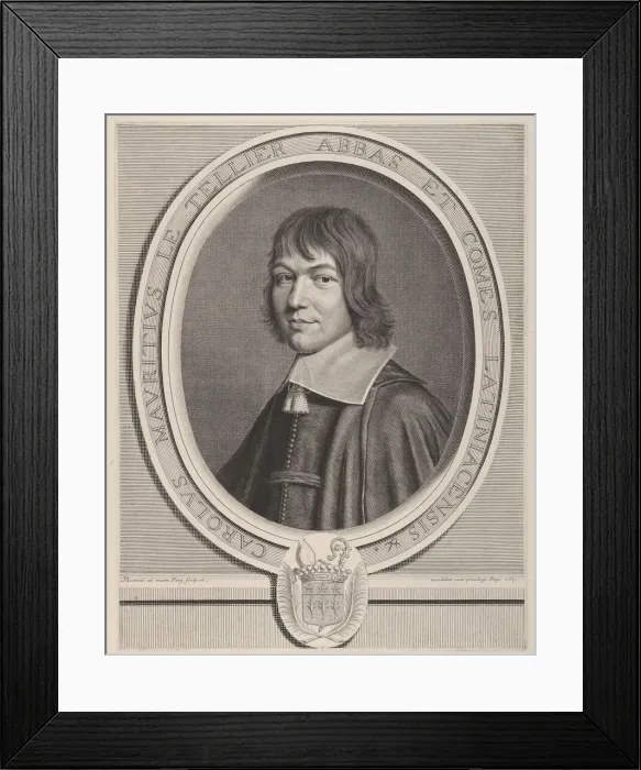Framed Print : Charles-Maurice Le Tellier, 1663. Creator: Robert Nanteuil Framed Print : Charles-Maurice Le Tellier, 1663. Creator: Robert Nanteuil