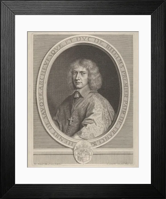 Framed Print : Henri II de Sevoie, ca. 1651. Creator: Robert Nanteuil Framed Print : Henri II de Sevoie, ca. 1651. Creator: Robert Nanteuil
