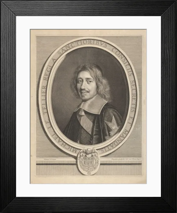 Framed Print : Chancelier Michel IV Le Tellier, ca. 1661. Creator: Robert Nanteuil Framed Print : Chancelier Michel IV Le Tellier, ca. 1661. Creator: Robert Nanteuil