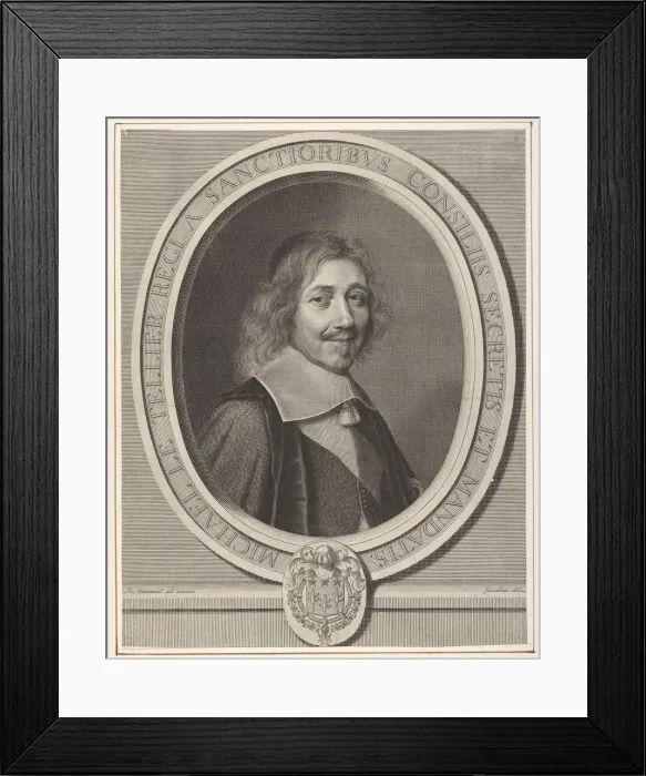 Framed Print : Le Chancelier Michel IV Le Tellier, 1662. Creator: Robert Nanteuil Framed Print : Le Chancelier Michel IV Le Tellier, 1662. Creator: Robert Nanteuil