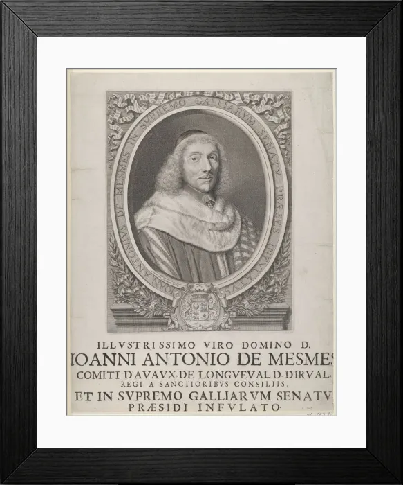 Framed Print : Jean-Antoine de Mesmes, 1658. Creator: Robert Nanteuil Framed Print : Jean-Antoine de Mesmes, 1658. Creator: Robert Nanteuil
