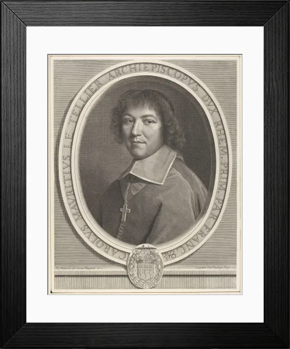 Framed Print : Charles-Maurice le Tellier, 1671. Creator: Robert Nanteuil Framed Print : Charles-Maurice le Tellier, 1671. Creator: Robert Nanteuil