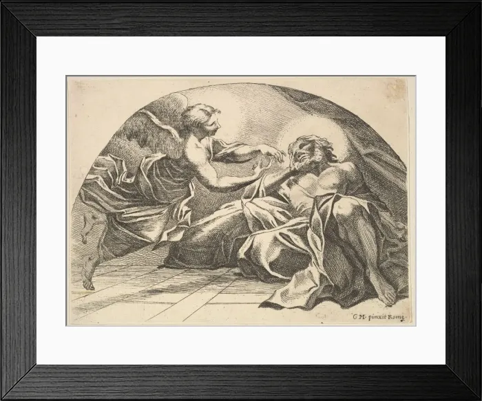 Framed Print : Angel appearing to Peter in Prison, 1680-1743. Creator: Robert van Audenaerde Framed Print : Angel appearing to Peter in Prison, 1680-1743. Creator: Robert van Audenaerde
