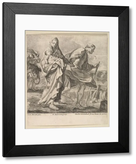 Framed Print : Flight into Egypt. Creator: Robert van Audenaerde Framed Print : Flight into Egypt. Creator: Robert van Audenaerde