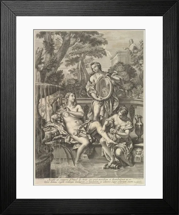 Framed Print : David and Bathsheba, 1680-1743. Creator: Robert van Audenaerde Framed Print : David and Bathsheba, 1680-1743. Creator: Robert van Audenaerde
