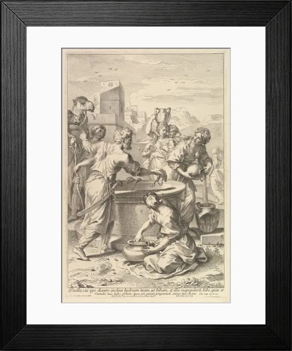 Framed Print : Rebecca and Eliezer. Creator: Robert van Audenaerde Framed Print : Rebecca and Eliezer. Creator: Robert van Audenaerde
