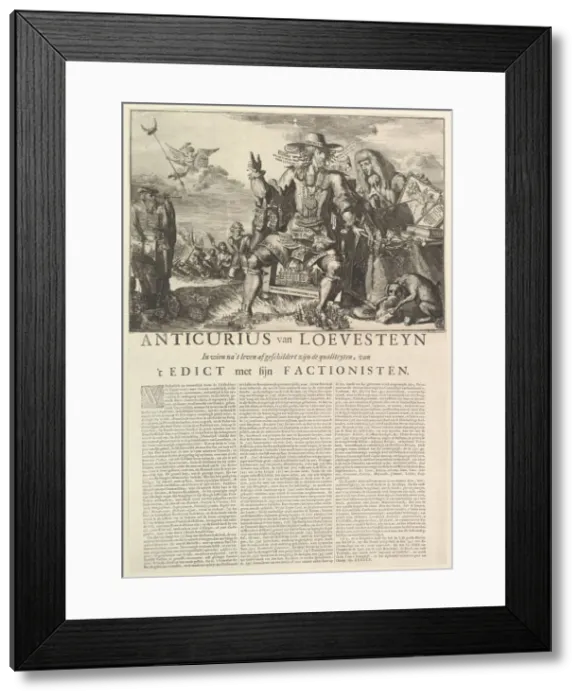 Framed Print : Anticurius van Loevesteyn. n. d. Creator: Romeyn de Hooghe Framed Print : Anticurius van Loevesteyn. n. d. Creator: Romeyn de Hooghe