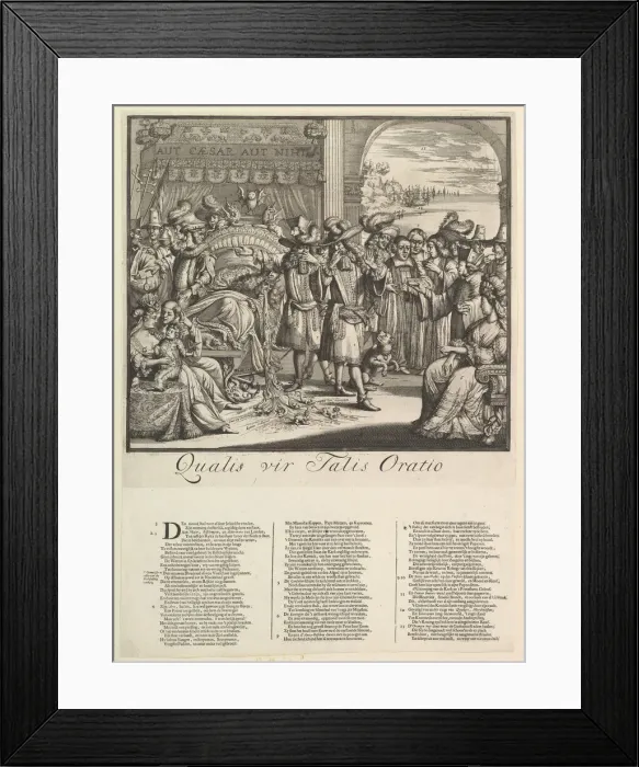 Framed Print : Qualis vir Talis Oratio. n. d. Creator: Romeyn de Hooghe Framed Print : Qualis vir Talis Oratio. n. d. Creator: Romeyn de Hooghe