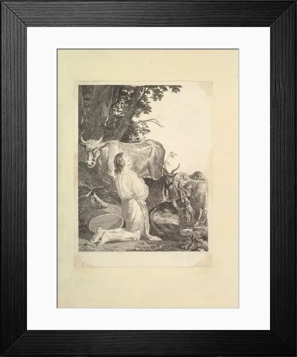 Framed Print : The Prodigal Son (Houghton Gallery), 1781. Creator: Simon Francois Ravenet Framed Print : The Prodigal Son (Houghton Gallery), 1781. Creator: Simon Francois Ravenet