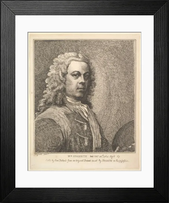 Framed Print : William Hogarth, Self-portrait, 1785. Creator: Samuel Ireland Framed Print : William Hogarth, Self-portrait, 1785. Creator: Samuel Ireland