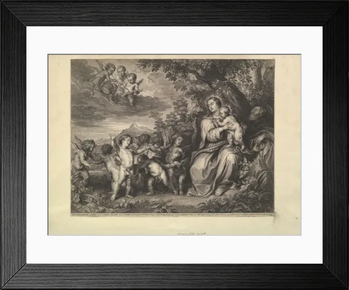 Framed Print : Rest on the Flight into Egypt, 1650-59. Creator: Boetius Adams Bolswert Framed Print : Rest on the Flight into Egypt, 1650-59. Creator: Boetius Adams Bolswert