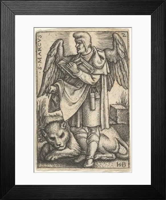 Framed Print : Plate 2: Saint Mark, his head turned in profile to the left Framed Print : Plate 2: Saint Mark, his head turned in profile to the left