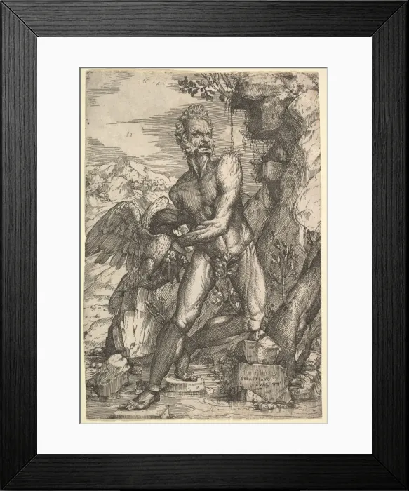 Framed Print : Prometheus, 1558. Creator: Sebastiano de Valentinis Framed Print : Prometheus, 1558. Creator: Sebastiano de Valentinis