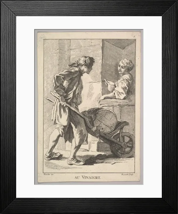 Framed Print : Reverse copy of Au Vinaigre (Vinegar), from Le Cris de Paris (The Cries of Paris) Framed Print : Reverse copy of Au Vinaigre (Vinegar), from Le Cris de Paris (The Cries of Paris)