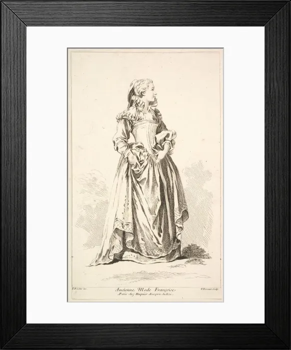 Framed Print : Ancienne Mode Francoise, from Recueil de diverses fig Framed Print : Ancienne Mode Francoise, from Recueil de diverses fig