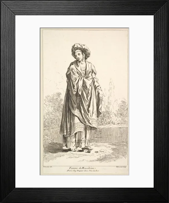 Framed Print : Femme de Macedoine, from Recueil de diverses fig. res etrangeres Inventé