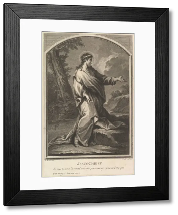 Framed Print : Jesus Christ, 1726. Creator: Simon Vallee Framed Print : Jesus Christ, 1726. Creator: Simon Vallee