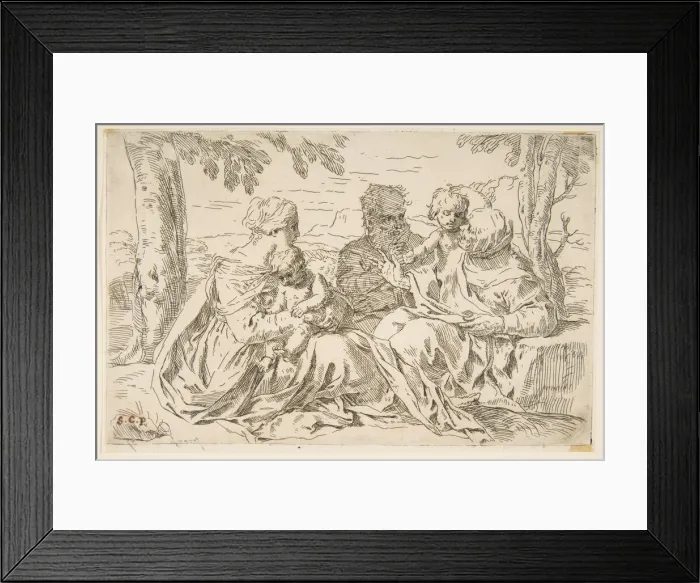 Framed Print : Holy Family with Saint Elizabeth and Saint John the Baptist, ca. 1639 Framed Print : Holy Family with Saint Elizabeth and Saint John the Baptist, ca. 1639
