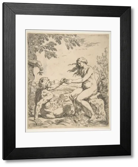 Framed Print : Adam and Eve, ca. 1639. Creator: Simone Cantarini Framed Print : Adam and Eve, ca. 1639. Creator: Simone Cantarini