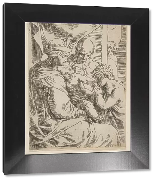 Holy Family with Saint John the Baptist kissing the infant Christs hand, ca. 1642
