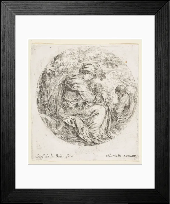 Framed Print : Rest on the Flight into Egypt, ca. 1641. Creator: Stefano della Bella Framed Print : Rest on the Flight into Egypt, ca. 1641. Creator: Stefano della Bella
