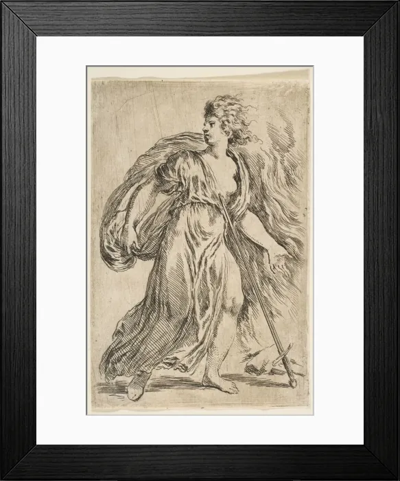 Framed Print : Dido Killing Herself, ca. 1660. Creator: Stefano della Bella Framed Print : Dido Killing Herself, ca. 1660. Creator: Stefano della Bella