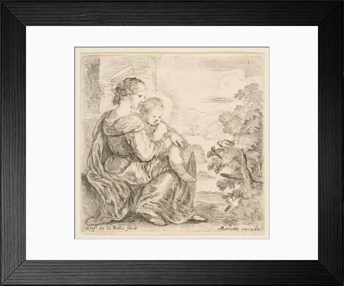 Framed Print : Virgin and Christ Child, 1641. Creator: Stefano della Bella Framed Print : Virgin and Christ Child, 1641. Creator: Stefano della Bella