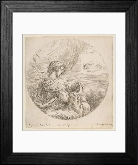 Framed Print : Virgin Nursing the Christ Child, ca. 1641. Creator: Stefano della Bella Framed Print : Virgin Nursing the Christ Child, ca. 1641. Creator: Stefano della Bella